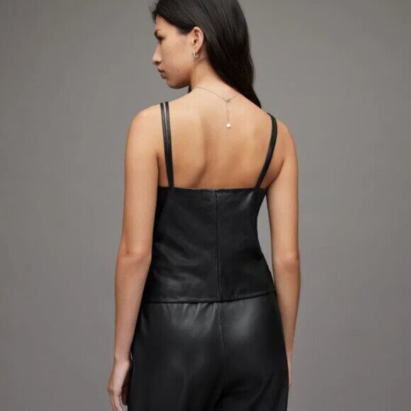 All Saints Sloane Leather Cami - new with tags - Picture 2 of 6